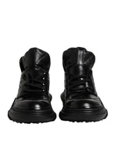 Dolce & Gabbana Black Leather Casual Mens Ankle Boots Shoes